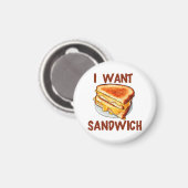 Ich Wollte Sandwich Magnet (Vorderseite/Rückseite)