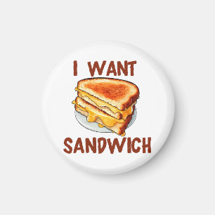 Ich Wollte Sandwich Magnet