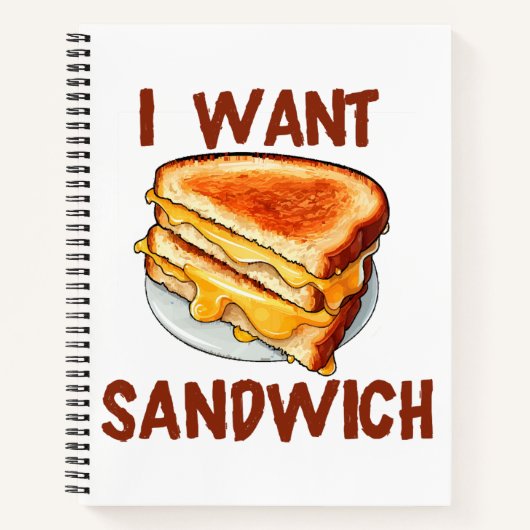 Ich Wollte Sandwich Notizblock (Vorderseite)