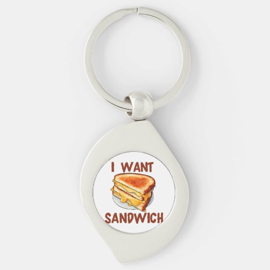 Ich Wollte Sandwich Schlüsselanhänger (Vorderseite)