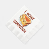 Ich Wollte Sandwich Serviette (Ecke)