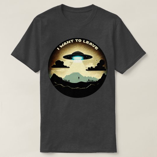 Ich Wollte, Schiff über der Erde zu Verlass zu wer T-Shirt (Design vorne)