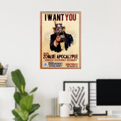 Ich Wollte Sie - Zombie Apokalypse - SUPER WERT Poster (Heimbüro)