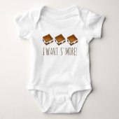 Ich Wollte S'more Campfire S'mores Camping Camp Fe Baby Strampler (Vorderseite)