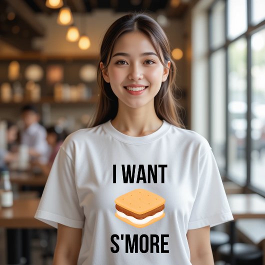 Ich Wollte Smore Funny Food T-Shirt