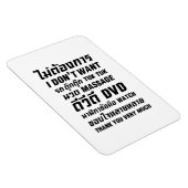 Ich Wollte TUK TUK MASSAGE DVD WATCH Vielen Dank Magnet (Rechte Seite)