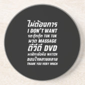 Ich Wollte TUK TUK MASSAGE DVD WATCH Vielen Dank Sandstein Untersetzer (Vorne)