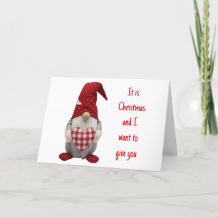 ICH WOLLTE, UNS MEIN HERZ BEI "CHRISTMAS" ZU GEBEN FEIERTAGSKARTE