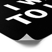 Ich Wollte Verlassen Poster (Ecke)