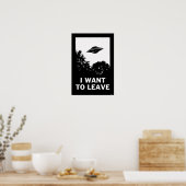 Ich Wollte Verlassen Poster (Küche)