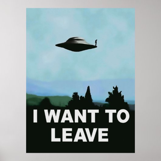 Ich wollte, X-Files Variation verlassen Poster (Vorne)