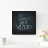 Ich Wollte Zauberer zu werden Quadratische Wanduhr (Zuhause)
