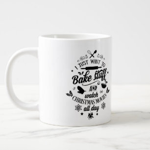 Ich wollte zu backen /Christmas Quote/ Persönliche Jumbo-Tasse