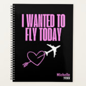 Ich wollte zu Fly Today, Heart & Airplane, Hot Pin Planer (Vorderseite)