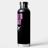 Ich wollte zu Fly Today, Heart & Airplane, Pink Cu Trinkflasche (links)