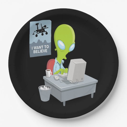 Ich wollte zu glauben, Alien Version von Alien lus Pappteller (Vorderseite)