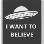 Ich Wollte zu glauben, Film Retro 90er, Alien UFO Aufkleber (Vorderseite)