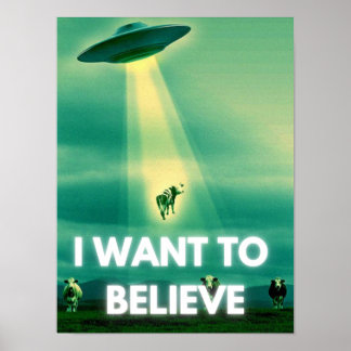 Ich Wollte zu glauben, Film Retro 90er, Alien UFO Poster