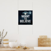 Ich Wollte zu glauben, Film Retro 90er, Alien UFO Poster (Küche)