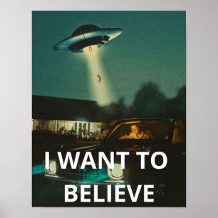 Ich Wollte zu glauben, Film Retro 90er, Alien UFO Poster