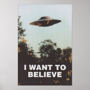 Ich Wollte zu glauben, Film Retro 90er, Alien UFO Poster