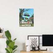 Ich Wollte zu glauben, Film Retro 90er, Alien UFO Poster (Heimbüro)