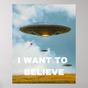 Ich Wollte zu glauben, Film Retro 90er, Alien UFO Poster