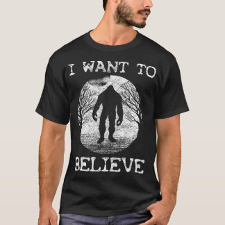 ICH WOLLTE ZU GLAUBEN Funny Full Moon Vintag T-Shirt