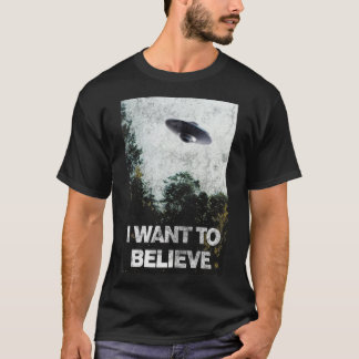 Ich Wollte zu glauben Gebiet 51 UFO Alien Entführu T-Shirt