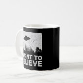 Ich Wollte zu glauben, ich Außerirdischen Ufo Area Kaffeetasse (Vorderseite Links)