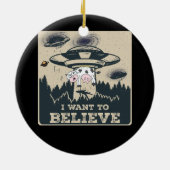 Ich Wollte zu glauben, ich Außerirdischen UFO Area Keramik Ornament (Hinten)