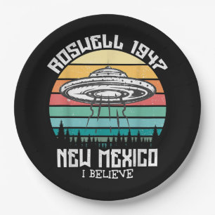 Ich Wollte zu glauben, ich Außerirdischen UFO-Bere Pappteller