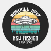 Ich Wollte zu glauben, ich Außerirdischen UFO-Bere Runder Aufkleber (Vorderseite)