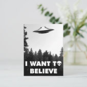 Ich wollte zu glauben postkarte (Stehend Vorderseite)