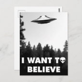 Ich wollte zu glauben postkarte (Vorne/Hinten)
