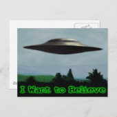 Ich wollte zu glauben postkarte (Vorne/Hinten)