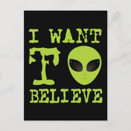 Ich Wollte zu glauben Postkarte (Vorderseite)