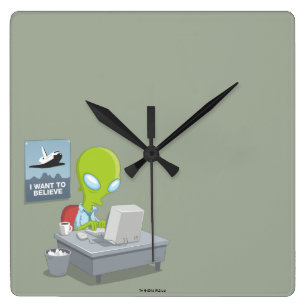 Ich Wollte zu glauben Quadratische Wanduhr