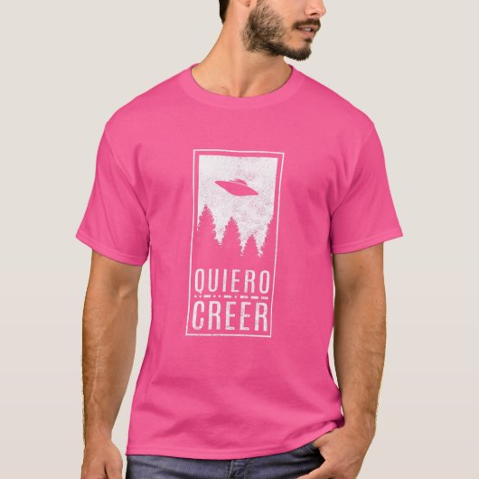 Ich Wollte zu glauben, Spanisch Ufo Alien Hunter F T-Shirt (Vorderseite)