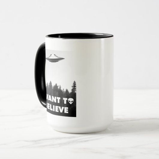 Ich wollte zu glauben tasse (Vorderseite Links)