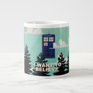 Ich Wollte zu glauben, Vintage Polizei-Box Jumbo-Tasse