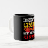 Ich wollte zu Halloween ein Liberaler sein Zweifarbige Tasse (Vorderseite Links)