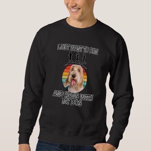 Ich Wollte zu laufen & Hang W Petits Bassets Griff Sweatshirt (Vorderseite)