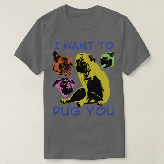 Ich Wollte zu MOPS T-Shirt (Design vorne)