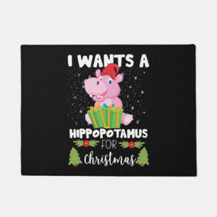 Ich Wollte zu Weihnachten einen Hippopotamus Fußmatte