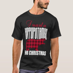 Ich Wollte zu Weihnachten einen Hippopotamus T-Shirt