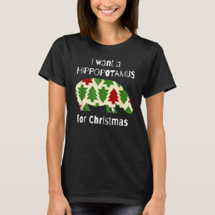 Ich Wollte zu Weihnachten einen Hippopotamus T-Shirt