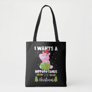 Ich Wollte zu Weihnachten einen Hippopotamus Tasche