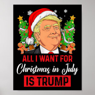 Ich Wollte zu Weihnachten im Juli ist Trump lustig Poster