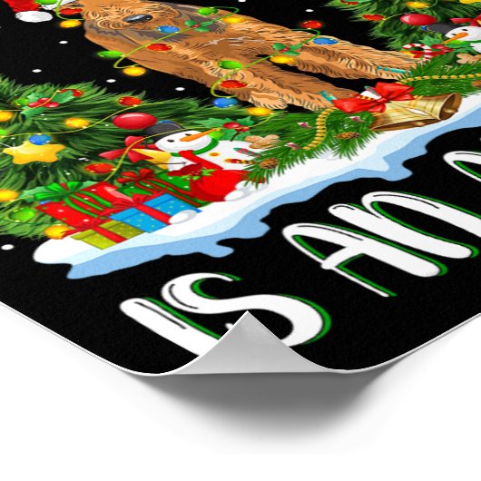 Ich Wollte zu Weihnachten ist ein Airedale Terrier Poster (Ecke)